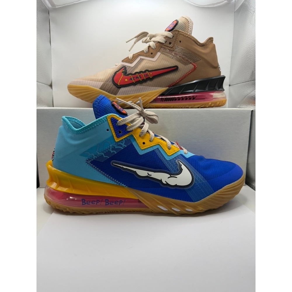 Nike LeBron 18 Low Space Jam Wile E. Coyote vs Roadrunner Men's Size 11